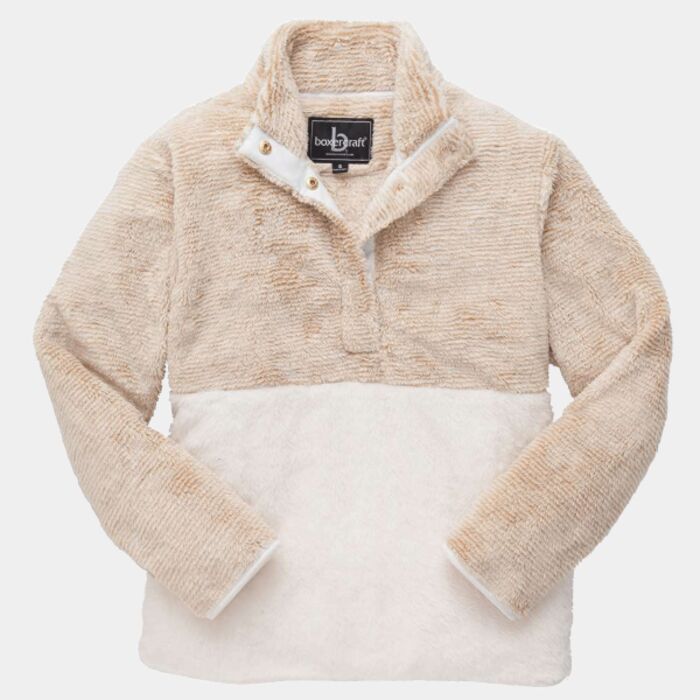 Unisex Fuzzy Half-Snap Fleece Pullover Thumbnail