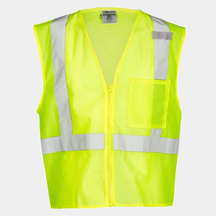 Unisex Single Pocket Zipper Mesh Vest Thumbnail