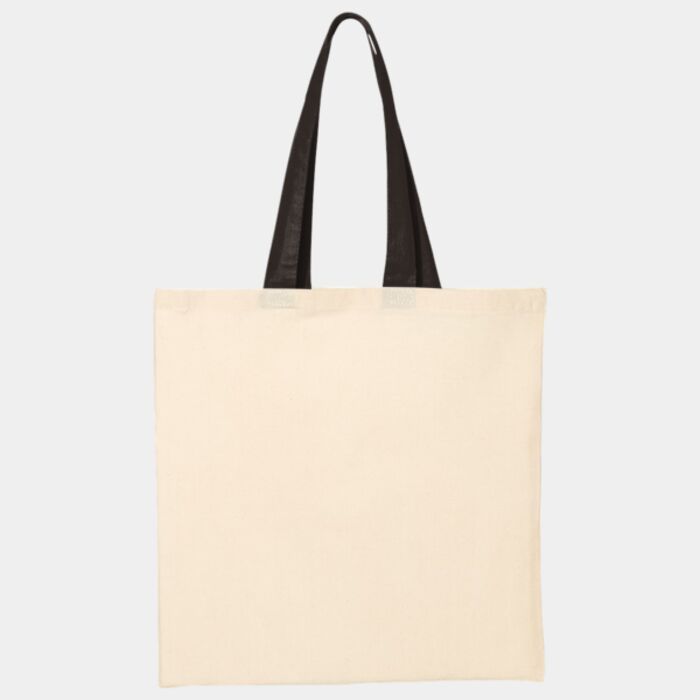 Economical Tote with Contrast-Color Handles Thumbnail