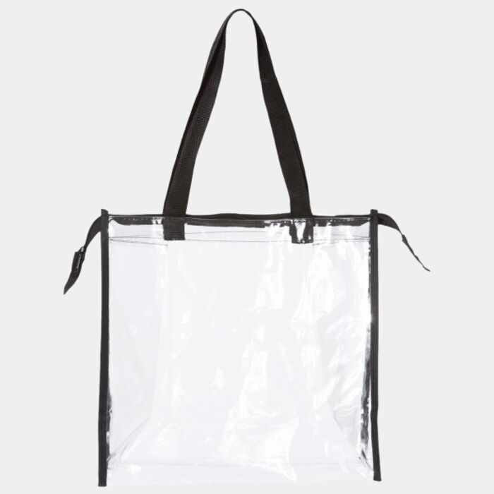 Clear Zippered Tote with Full Gusset Thumbnail