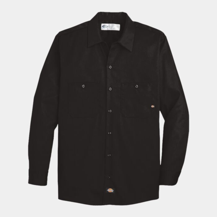 Men's Tall Industrial Cotton Long Sleeve Work Shirt Thumbnail